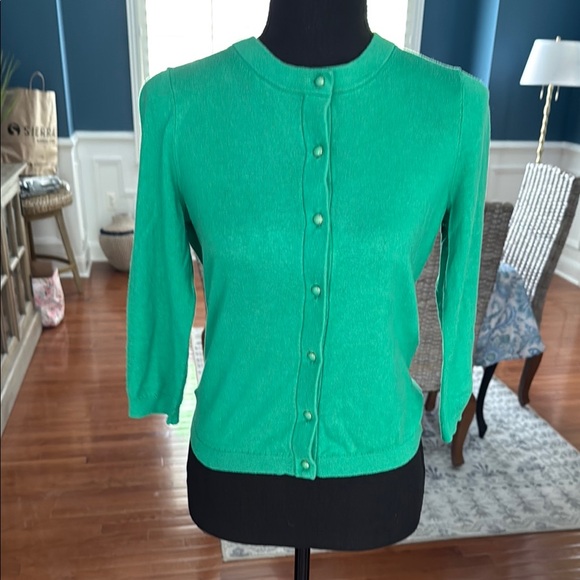 kate spade Sweaters - Kate Spade Silk Cashmere cardigan 3/4 sleeve size xs may fit size small like new